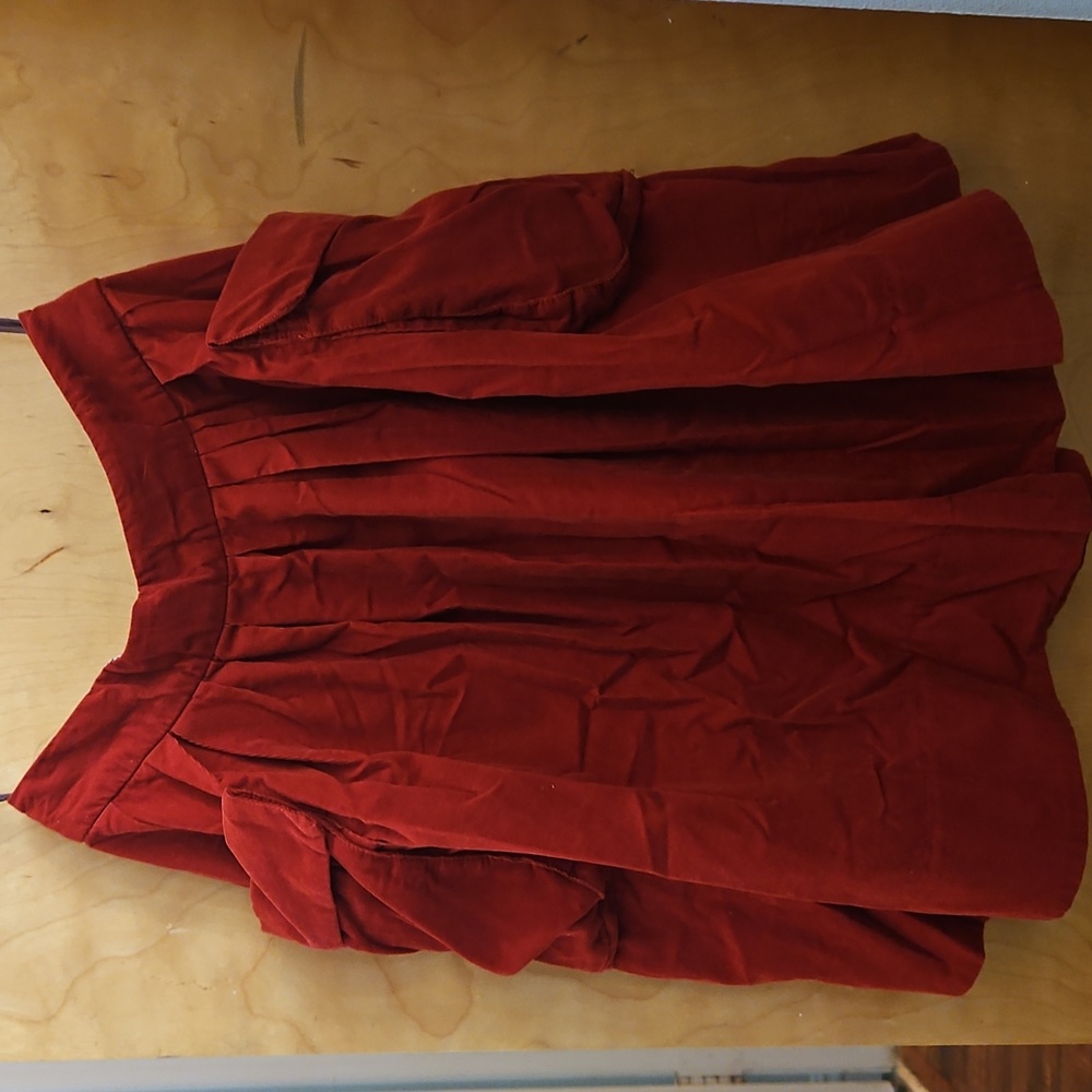Maeve Red Corduroy Skirt